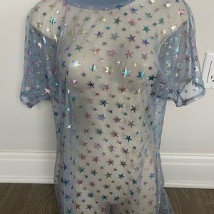 Iheartraves blue mesh set One Size